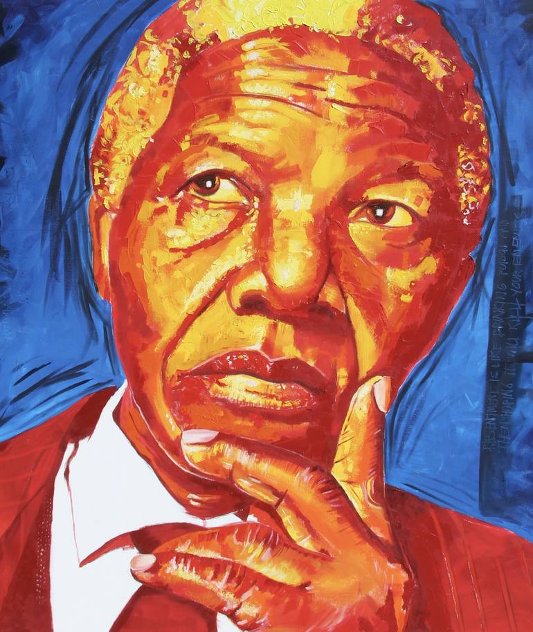 Remember Mandela Painting by Werner Smith | Saatchi Art