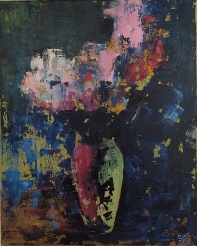 Pink Blooms Painting by Murat Ozkan | Saatchi Art