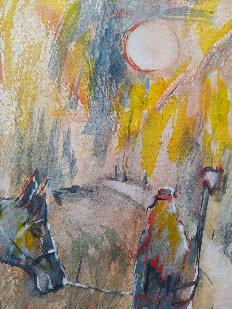 Original Abstract Expressionism Women Painting by Murat Ozkan