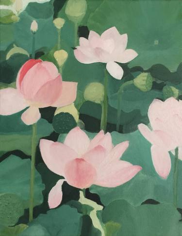 Original Botanic Painting by Xiaojing Zhang