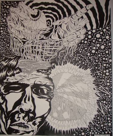 Original Abstract Popular culture Drawing by Trevor Tipton
