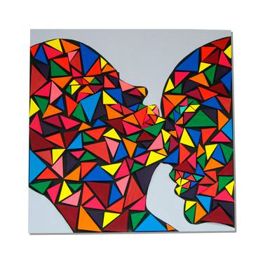 Love Expression III/ Wood Wall Art / Geometric 3D Art thumb