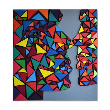 Love Expression I / Wood Wall Art / Geometric 3D Art thumb