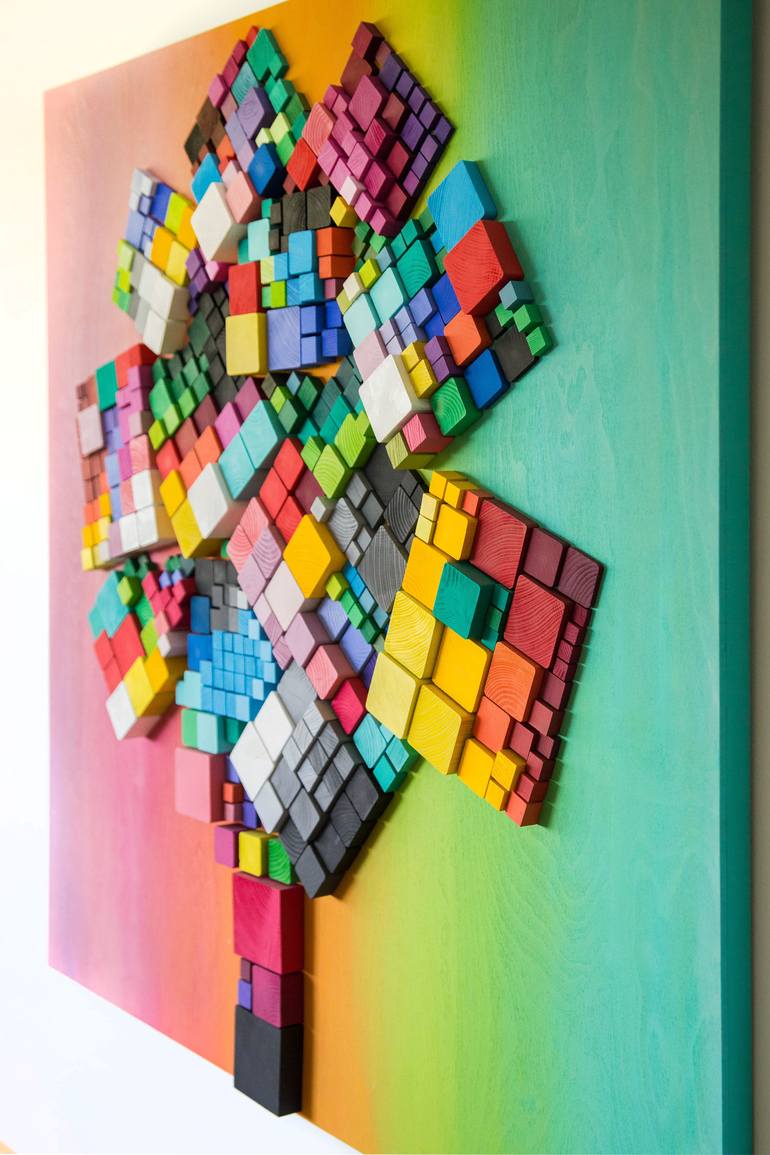 Original Abstract Geometric Sculpture by Liliana Stoica