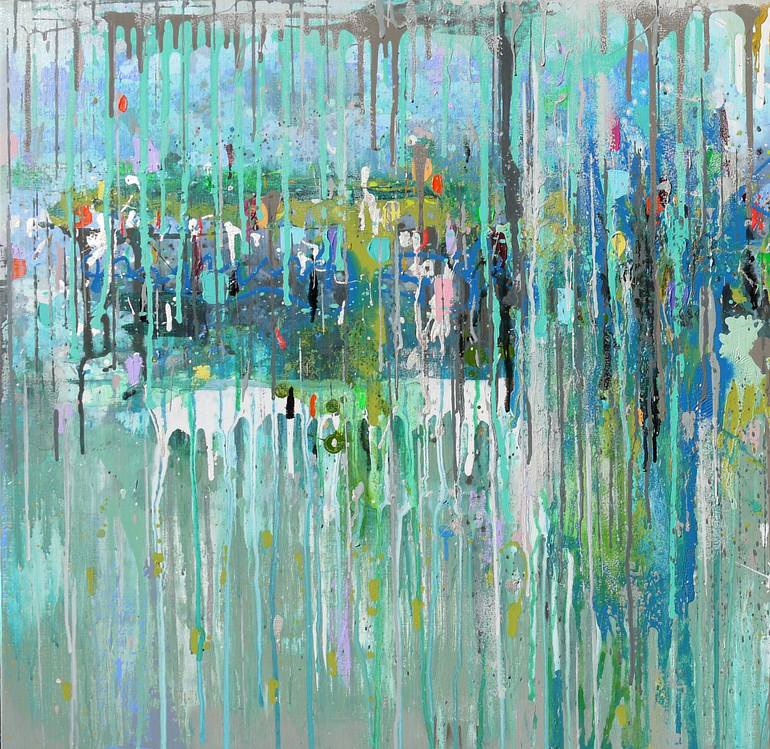 Original Abstract Expressionism Abstract Painting by Ingeborg Herckenrath