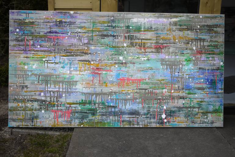 Original Abstract Expressionism Abstract Painting by Ingeborg Herckenrath