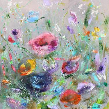 Print of Expressionism Floral Paintings by Ingeborg Herckenrath