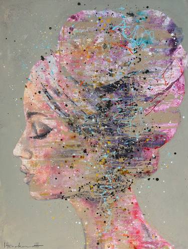 Print of Abstract Expressionism Portrait Paintings by Ingeborg Herckenrath