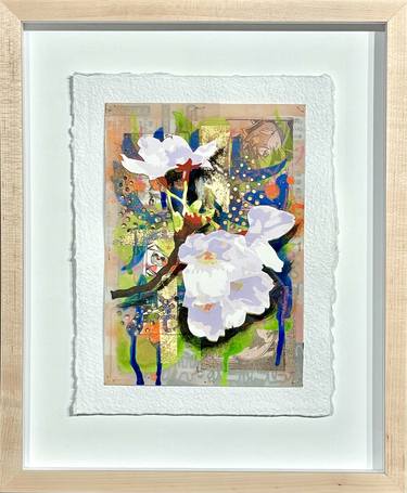 Original Pop Art Floral Mixed Media by Toshee Art