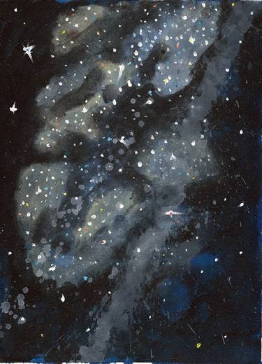 Original Abstract Expressionism Outer Space Paintings by Timothy Forry
