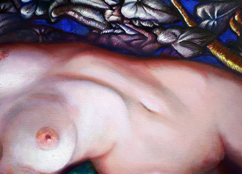 Original Art Deco Erotic Painting by Svetlana Yaseneva