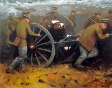 British Troops (Tommies) pulling a canon out of the Flander's mud thumb