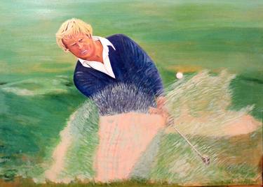 Jack Nicklause - Bunker Shot - Golf - Artist - Chris Newton thumb