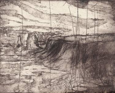 hard ground and aquatint of Lizards Point in south shields thumb
