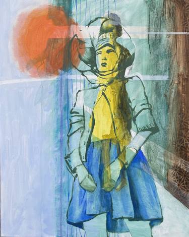 Original Painterly Abstraction Women Painting by Jacqueline Engels