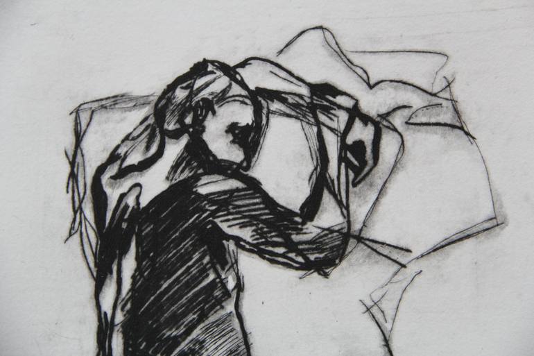 Original Expressionism Nude Printmaking by Gerrie Severens