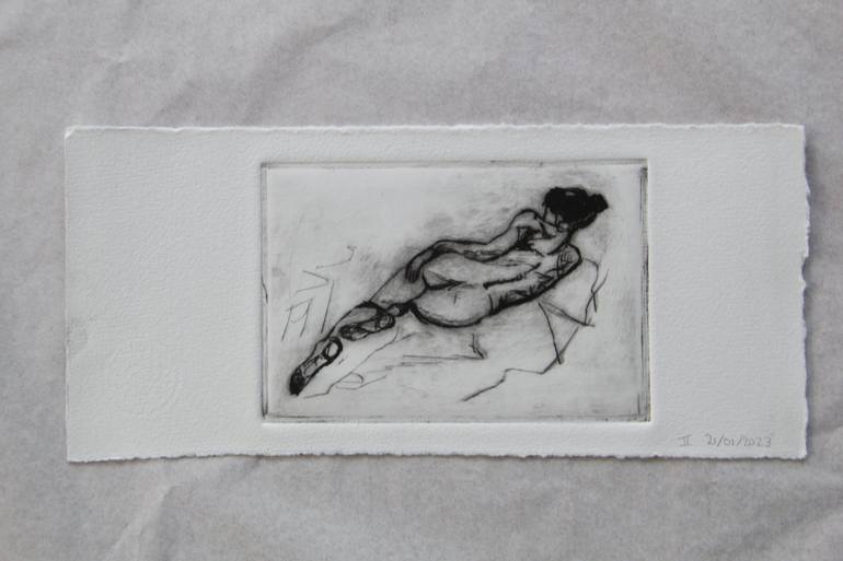 Original Expressionism Nude Printmaking by Gerrie Severens