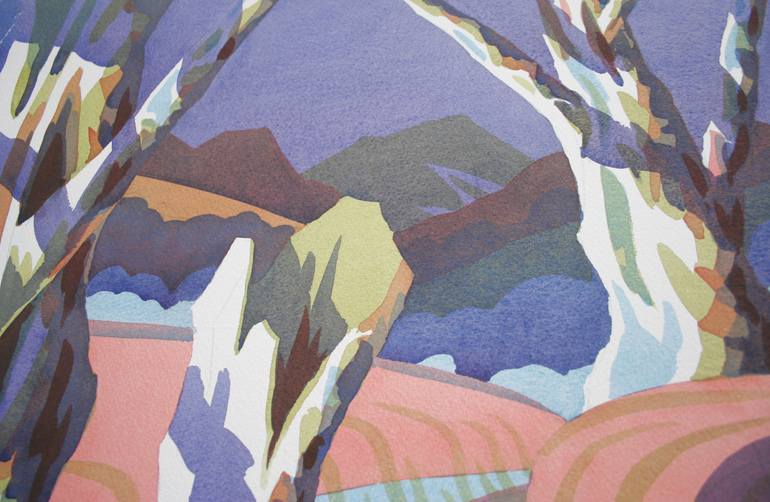 Original Illustration Landscape Painting by M J Forster