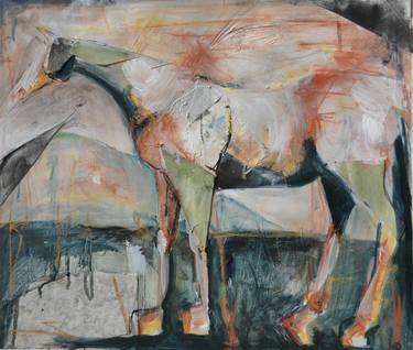Print of Abstract Horse Collage by Syd Glasser