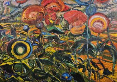 Original Abstract Expressionism Botanic Paintings by Agnes Bae