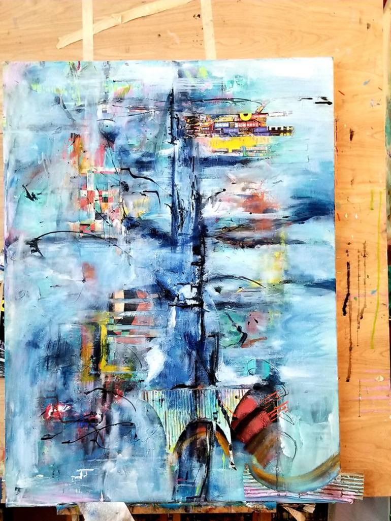 Original Abstract Expressionism Abstract Painting by Agnes Bae