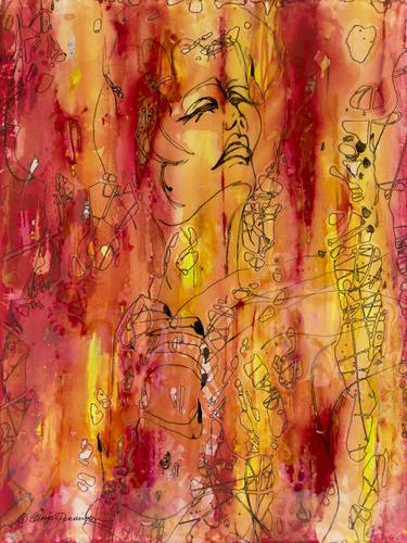 Original Abstract Expressionism Women Paintings by Ginger Pennington