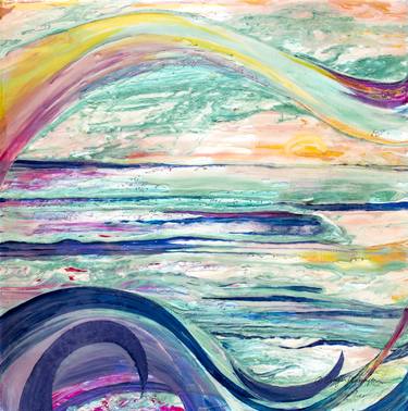 Print of Abstract Expressionism Seascape Paintings by Ginger Pennington