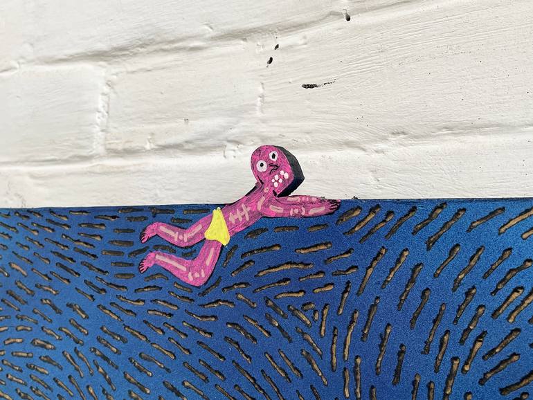 Original Street Art Seascape Painting by Frank Willems