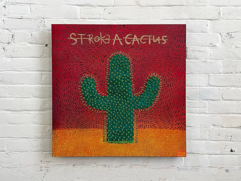 Original Street Art Floral Painting by Frank Willems