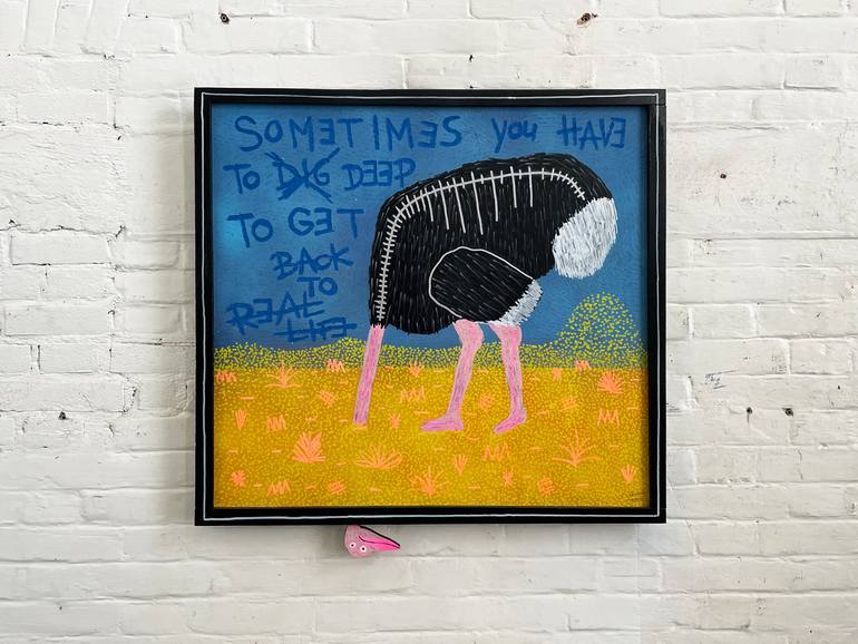 Original Street Art Animal Painting by Frank Willems