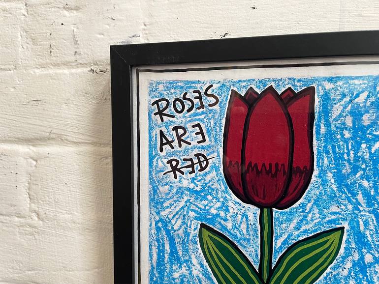 Original Pop Art Floral Printmaking by Frank Willems