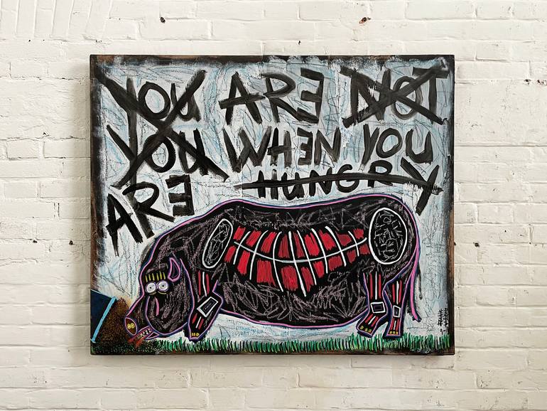 Original Expressionism Animal Painting by Frank Willems