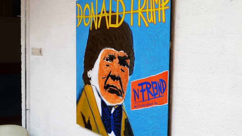 Original Street Art Political Painting by Frank Willems