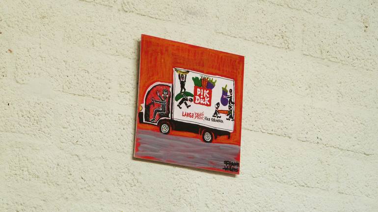 Original Street Art Humor Painting by Frank Willems