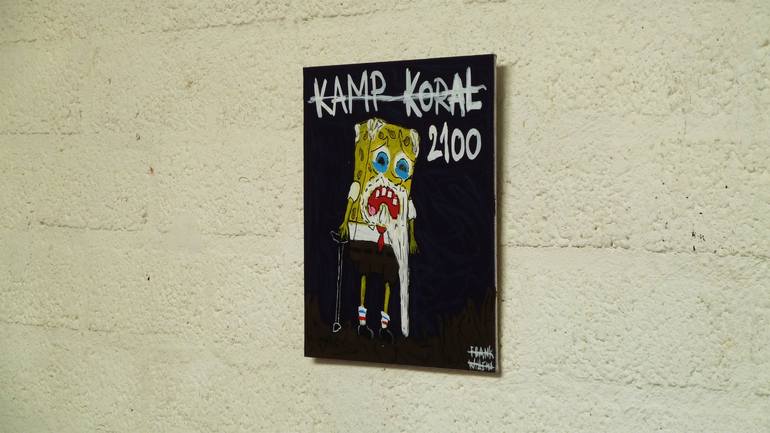 Original Street Art Cartoon Painting by Frank Willems