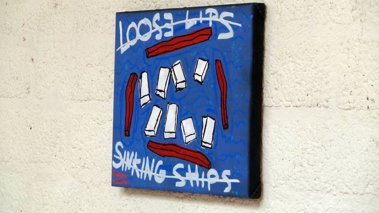 Original Street Art Boat Painting by Frank Willems