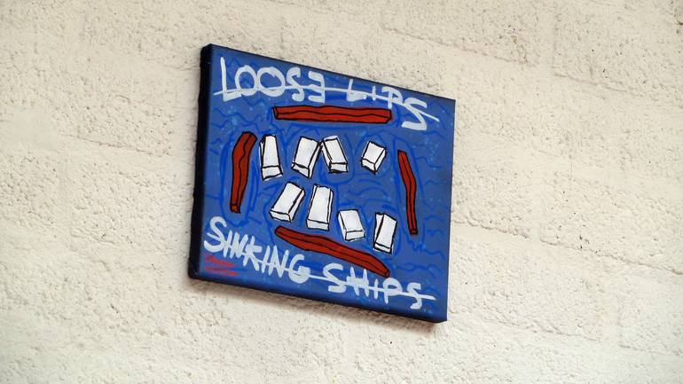 Original Street Art Boat Painting by Frank Willems