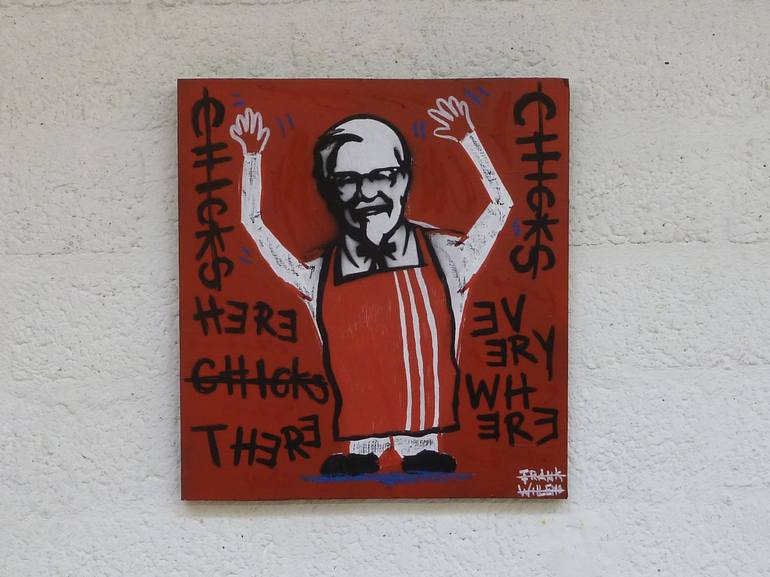 Original Street Art Food Painting by Frank Willems
