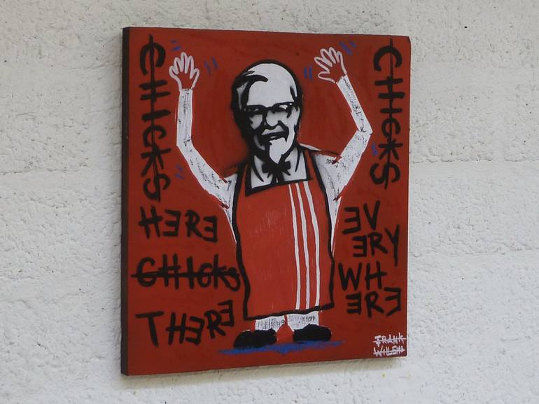 Original Street Art Food Painting by Frank Willems