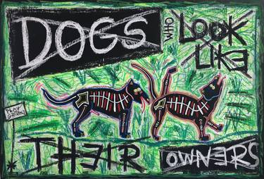 Original Street Art Dogs Paintings by Frank Willems