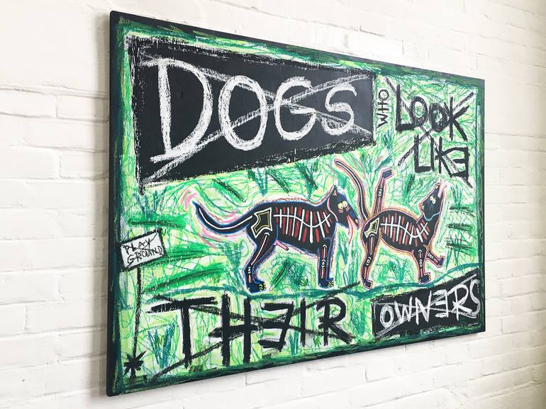 Original Dogs Painting by Frank Willems