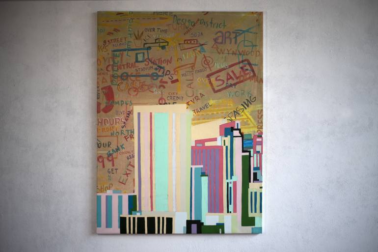 Original Documentary Architecture Painting by Harrison Tobon