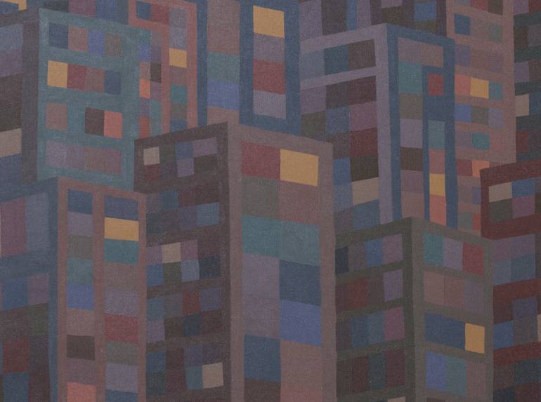 Original Art Deco Abstract Painting by Harrison Tobon