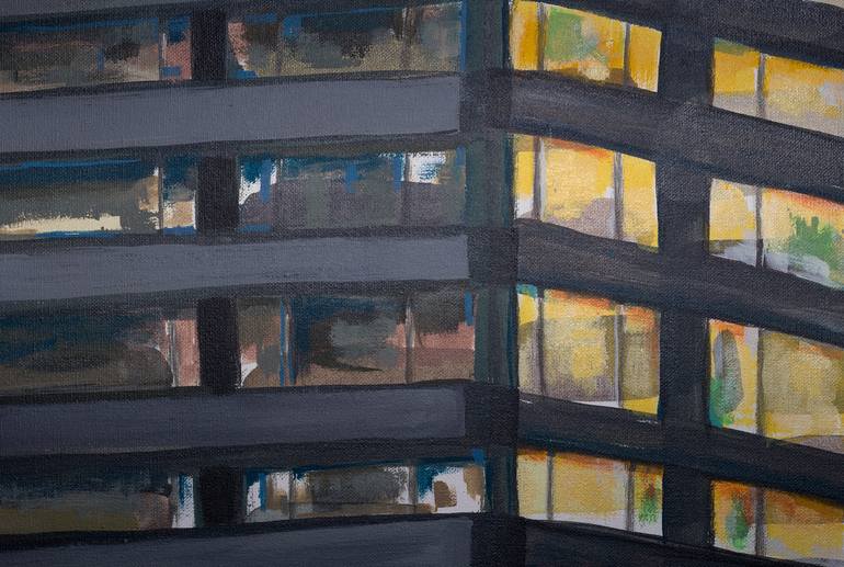 Original Figurative Architecture Painting by Harrison Tobon