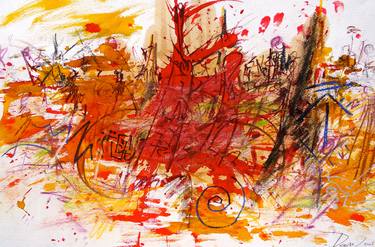 Original Abstract Expressionism Cities Drawings by Pearse Gilmore