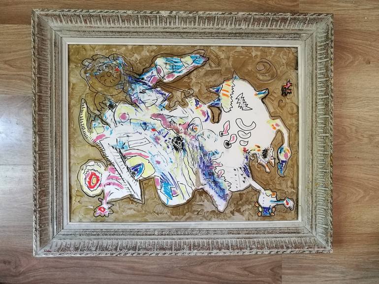 Original Abstract Classical mythology Painting by Pearse  Gilmore