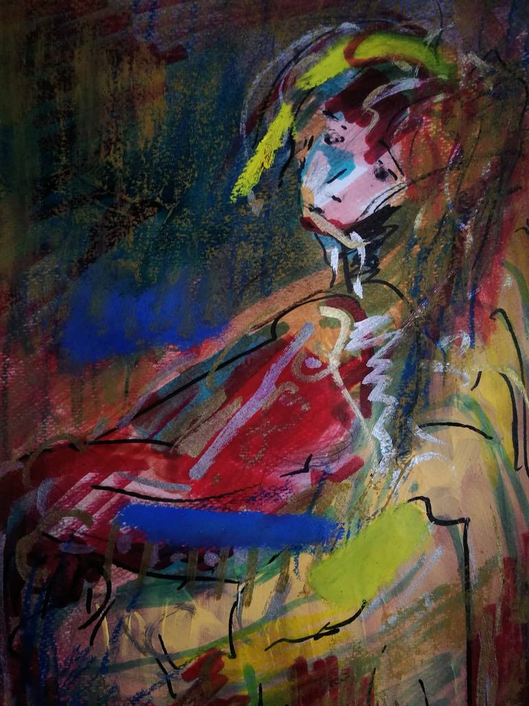 Original Abstract Expressionism People Painting by Pearse  Gilmore