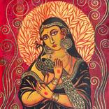 Lady with bird by Suparna Dey