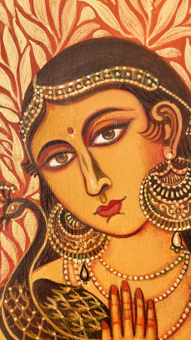 Original Art Deco Love Painting by Suparna Dey