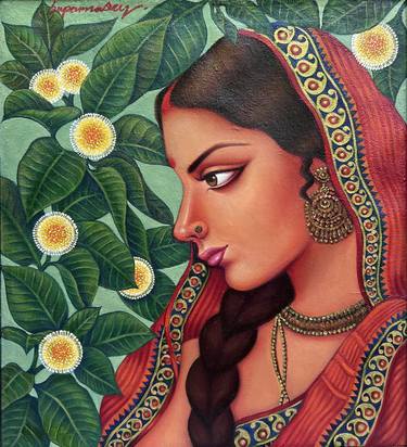 Print of Figurative Love Paintings by Suparna Dey